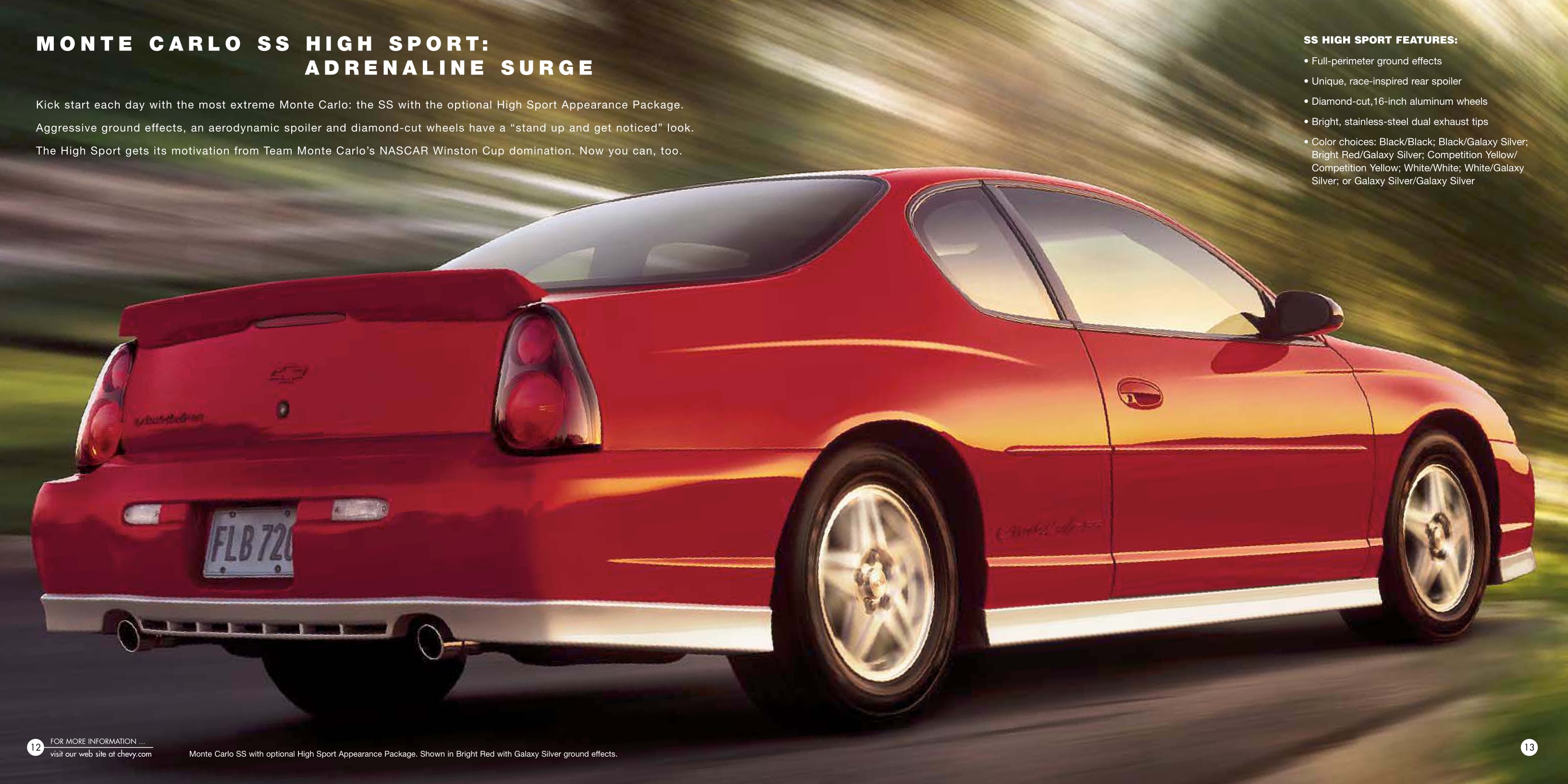 2002 Chevrolet Monte Carlo Brochure Page 17